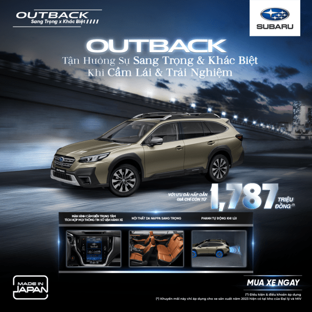 Giá lăn bánh Subaru Outback : Giá Khuyến mãi mới